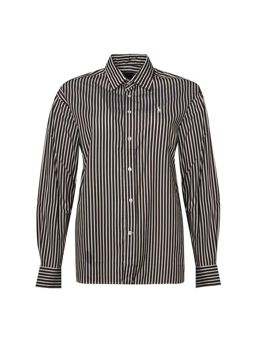 Camicia in cotone a righe Bianco/Marrone POLO RALPH LAUREN | 211910743031